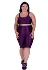 Conjunto Top e Bermuda Fitness 3D Cropped com Bojo Removível- c12 BRUNA