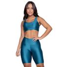 Conjunto Top e Bermuda New Zig 3D WLS Modas Bojo Compressão Academia Treino Moda Fitness