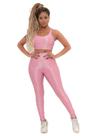 Conjunto Top e Calca Wendy Fitness Empina Bumbum Academia Tamanho:MCor:Rosa