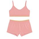 Conjunto Top E Calcinha Boxer Infantil Menina Sem Costura Zee Rucci