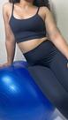 Conjunto top e legging poliamida alta qualidade zero transparencia
