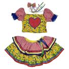 Conjunto Top e Saia Junino Caipira Luxo Feminina Infantil
