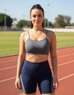 Conjunto Top fitness ALÇA FINA bojo Feminino + SHORT leg LEGGING REDINHA Academia Corrida 644