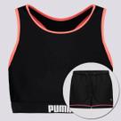 Conjunto Top Gym e Shorts Board Puma Feminino Preto