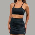 Conjunto Top Nadador + Short Saia Academia com Bolsos internos para celular/fone/chave dos 2 lados