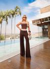 Conjunto Top sem alça Moletinho Fashion