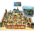 Conjunto Toy Soldiers da Segunda Guerra Mundial, 146 unidades com bonecos e acessórios