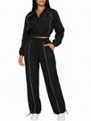 Conjunto Track Suits Akmipoem para mulheres, 2 peças, preto L