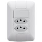 Conjunto Tramontina Aria 1 Interruptor Simples + 2 Tomadas 10A 57241/087 Branco