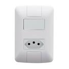Conjunto Tramontina Aria 1 Interruptor Simples e 1 Tomada 57241/064 Branco 615315 Conjunto Tramontina Aria 1 Interruptor Simples e 1 Tomada 57241/064 Branco 615315