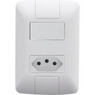 Conjunto Tramontina Aria 4X2 Branco Com Placa (1 Simples+1Tomada ) 57241/064