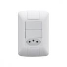 Conjunto Tramontina Aria 4X2 Branco Com Placa (2 Simples+Tomada) 57241/073