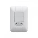Conjunto Tramontina Aria 4X2 Branco Com Placa (2 Simples+Tomada) 57241/073
