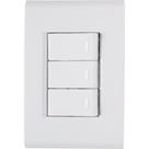 Conjunto Tramontina Branco Com Placa Liz Branca 3 Simples - 57170/070 Conjunto Tramontina Branco Com Placa Liz Branca 3 Simples - 57170/070
