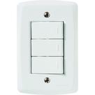 Conjunto Tramontina Branco Com Placa Lux2 3 Simples 57145/070