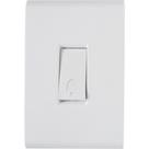 Conjunto Tramontina Liz 4X2 Branco Com Placa (1 Campainha)