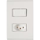 Conjunto Tramontina Liz 4X2 Branco Com Placa (1 Paralelo+Tomada 10A) Conjunto Tramontina Liz 4X2 Branco Com Placa (1 Paralelo+Tomada 10A)