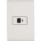 Conjunto Tramontina Liz 4X2 Branco Com Placa (1 Tomada Rj11)