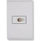 Conjunto Tramontina Liz 4X2 Branco Com Placa (1 Tomada Tv)