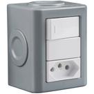 Conjunto Tramontina Lizflex Com 1 Interruptor Simples E 1 Tomada 2p+t Branco 20 A 250 V Conjunto Tramontina Lizflex Com 1 Interruptor Simples E 1 Tomada 2p+t Branco 20 A 250 V