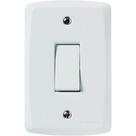Conjunto Tramontina Lux 4X2 Branco Com Placa (1 Bipolar)
