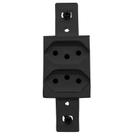 Conjunto transmobil s/p preto 20a - 2 tomadas