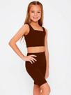 Conjunto Treino Top e Short Menina Infantil Esporte Ginástica Fitness