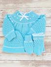 Conjunto Tricô De Bebê Casaco Pérola Simples Gorro Luva E Meia