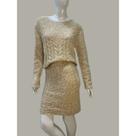 Conjunto Tricot Blusa e Saia Feminina Fashion Elegante Lançamento Tricô