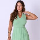 Conjunto Tricot Liso Verão Modal Elegante Conforto Look Blogueira