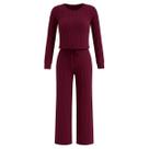 Conjunto Tricot Modal Trançado Calça E Blusa Inverno