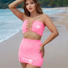 Conjunto Trio Biquíni com Short Saia Gringas Model