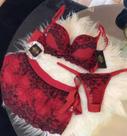 Conjunto Trio Tulipa Vermelho e Preto