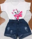 Conjunto tshirt+short jeans