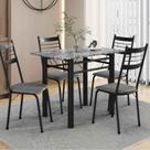 Conjunto Tubular de Mesa e Cadeiras Palma
