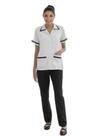 Conjunto Uniforme Algodão Jaleco com Calça Copeira, Faxineira, Doméstica Tamanho:PCor:Preto Conjunto Uniforme Algodão Jaleco com Calça Copeira, Faxineira, Doméstica Tamanho:PCor:Preto