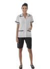 Conjunto Uniforme Bermuda Algodão Tricoline Copeira, Doméstica, Faxina Tamanho:PCor:Preto Conjunto Uniforme Bermuda Algodão Tricoline Copeira, Doméstica, Faxina Tamanho:PCor:Preto
