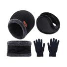 Conjunto Unissex De Gorro, Cachecol, Luvas E Protetor De Orelha Para Inverno Quente E Grosso, Estilo