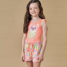 Conjunto UV Infanti Maio e Shorts Neon Vibrante Verão Moda Praia 88911 -