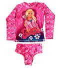Conjunto UV Infantil Menina Proteção Solar 50+ Barbie Rosa