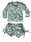 conjunto UV moda praia infantil menina 6 ao 12