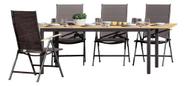Conjunto Varanda 5 Pecas Eucalipto Preto - Mesa E 4 Cadeiras