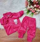 Conjunto veludo para bebê