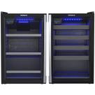 Conjunto Venax Cervejeira Blue E Adega Piubella 100 Litros preto fosco Porta Invertida 110V