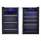 Conjunto Venax Cervejeira Blue Light E Adega Piubella preto fosco Porta Invertida 110V