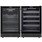 Conjunto Venax Cervejeira E Adega de Embutir Top Light In 100 L Preto Fosco Porta Invertida 220V