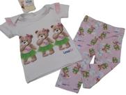 Conjunto Verão Blusa + Calça Bebê Menina Lessa Kids 8799 Conjunto Verão Blusa + Calça Bebê Menina Lessa Kids 8799