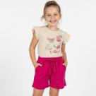 Conjunto Verão Infantil canelado paradise moletinho TAMANHO:1COR:ROSA