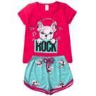 Conjunto Verão Infantil Feminino Blusinha e Shorts em Algodão + Cotton Roupa Menina Estampas divertidas Tamanhos 04 06 08