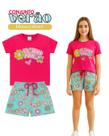 Conjunto Verão Infantil Juvenil Feminino Blusinha e Shorts em Algodão + Cotton Roupa Menina Tamanhos 10 12 14 16 Conjunto Verão Infantil Juvenil Feminino Blusinha e Shorts em Algodão + Cotton Roupa Menina Tamanhos 10 12 14 16